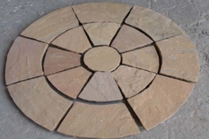 Circle PAving Autumn Brown Stone Circle Manufacturer Exporters Rachana Stones India mail:care@rachanastones.com