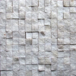MARBLE-White-Split-Face-Mosaic Stone Supplier Rachana Stones India